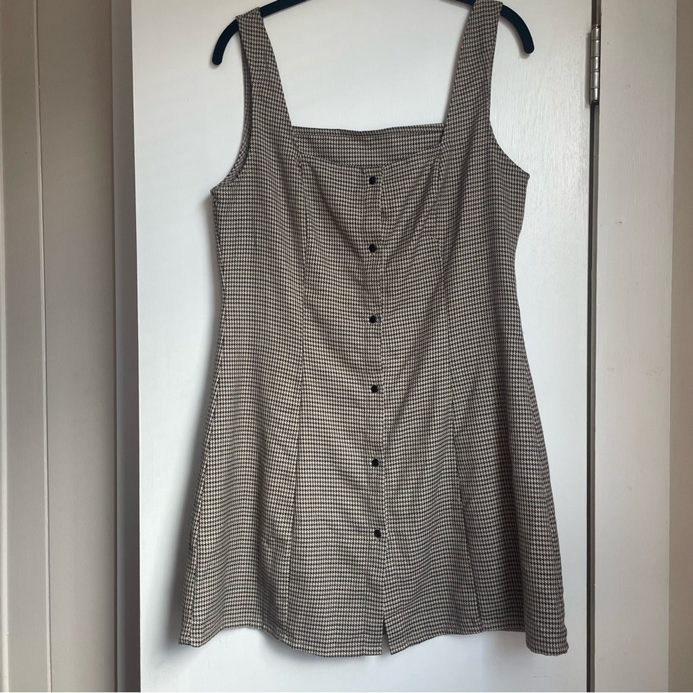 Cider Checkered Button-Down Dress